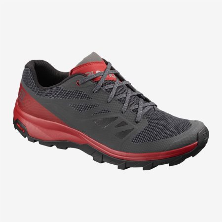 Salomon OUTline Mens Hiking Shoes Black/Red UK BPKO